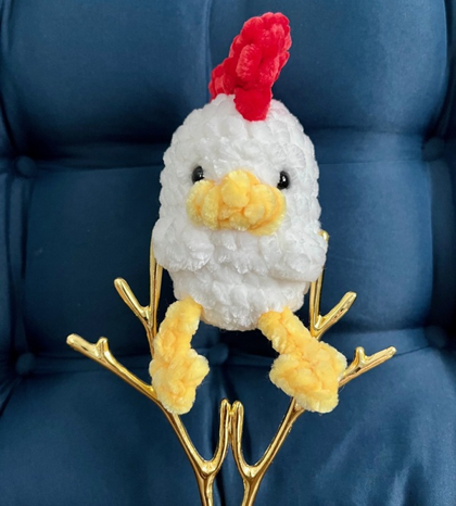 Chicken Plushie - chicken, plushie, cute, white, yellow