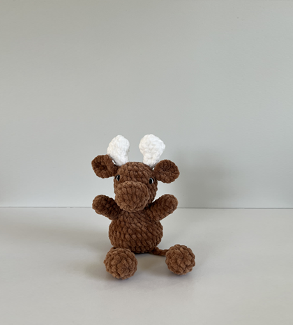 Moose - plushie, cute, brown, moose