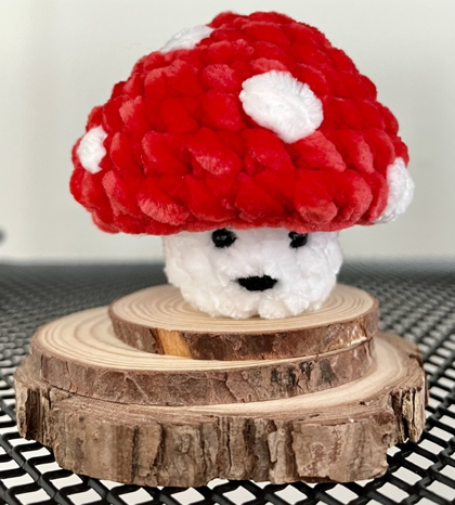 Mushroom - plushie, cute, white, mushroom, red